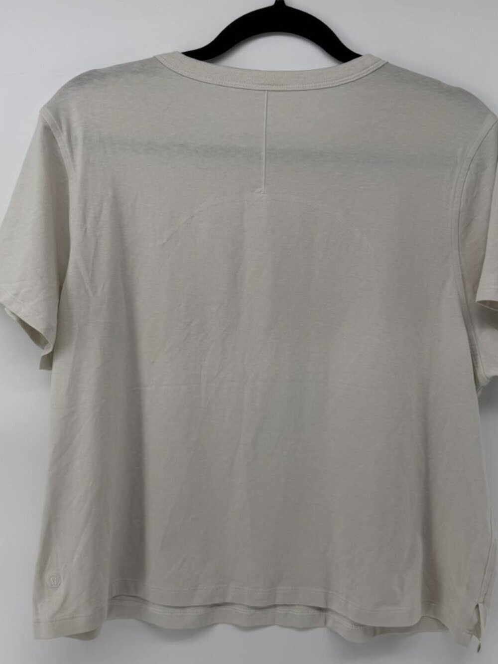 Lululemon Gray Sand Minimalist Boxy Tee Short Sleeve Athleisure Yoga Top Large - Picture 2 of 5